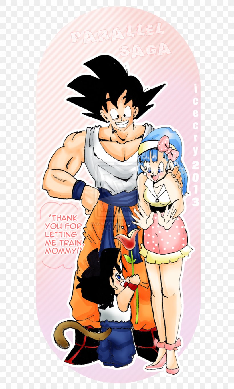 Bulma Goku Gohan Vegeta Trunks, PNG, 1024x1700px, Watercolor, Cartoon, Flower, Frame, Heart Download Free