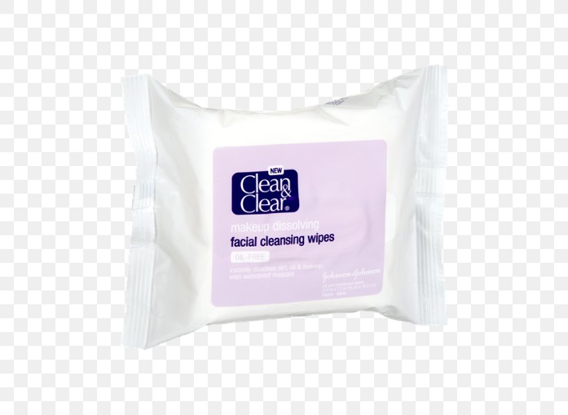 Clean & Clear Makeup Dissolving Facial Cleansing Wipes Cleanser Cosmetics, PNG, 600x600px, Clean Clear, Cleanser, Cosmetics, Oil, Pillow Download Free