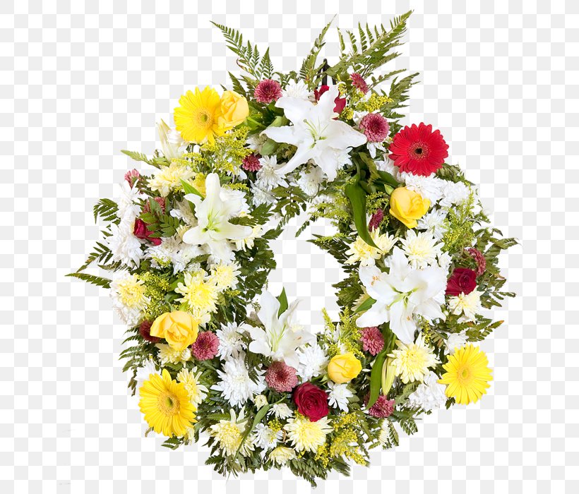 Floral Design Wreath Cut Flowers Funeral, PNG, 673x700px, Floral Design, Arrangement, Artificial Flower, Cut Flowers, Decor Download Free