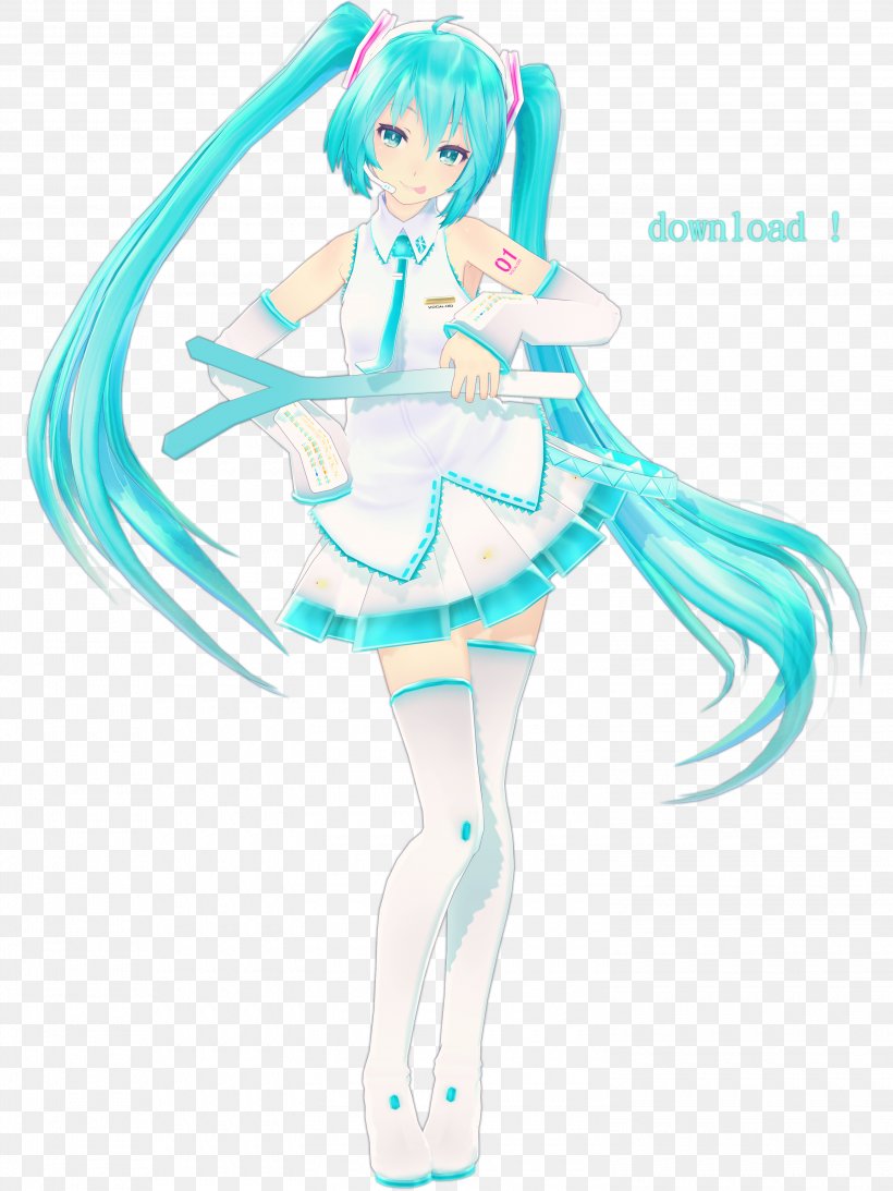 Hatsune Miku MikuMikuDance Teal Character Turquoise, PNG, 3000x4000px, Watercolor, Cartoon, Flower, Frame, Heart Download Free