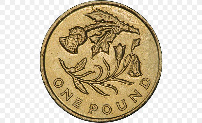One Pound Dime Coin Gold Edinburgh, PNG, 500x500px, One Pound, Coin, Currency, Dime, Edinburgh Download Free