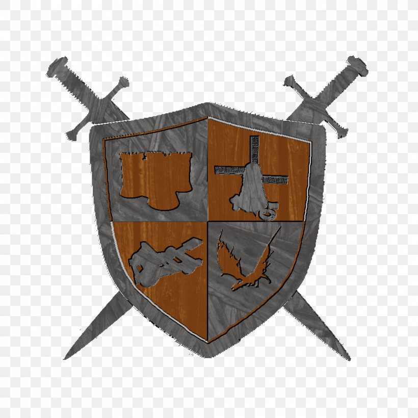 Sword Middle Ages Shield Knight Coat Of Arms, PNG, 1000x1000px, Sword, Achievement, Coat Of Arms, Cold Weapon, Escutcheon Download Free