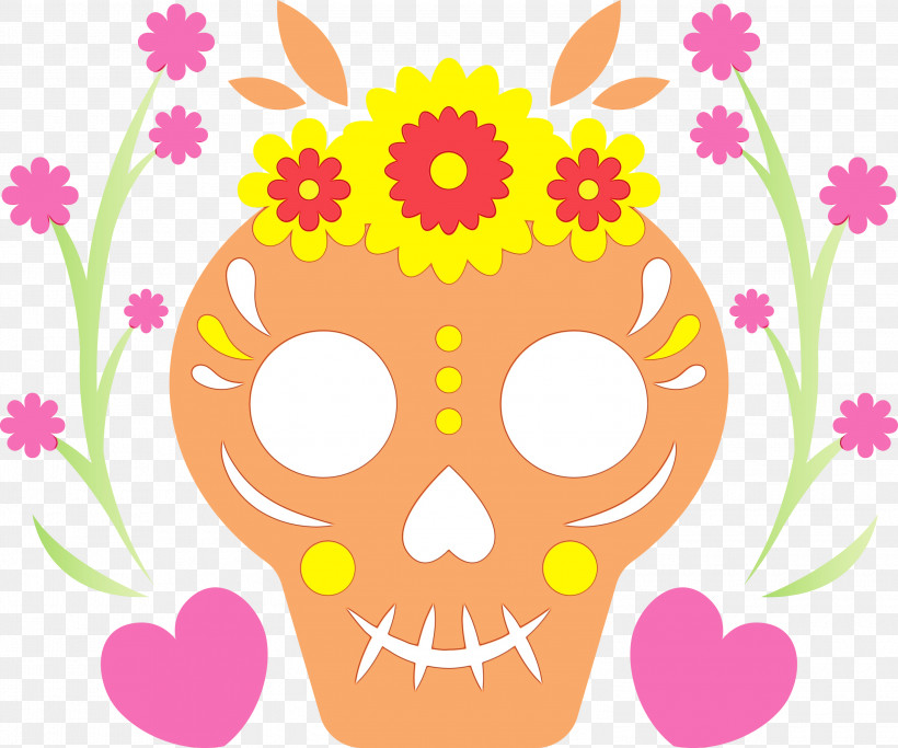 Floral Design, PNG, 3000x2501px, Day Of The Dead, D%c3%ada De Muertos, Floral Design, Line, Meter Download Free