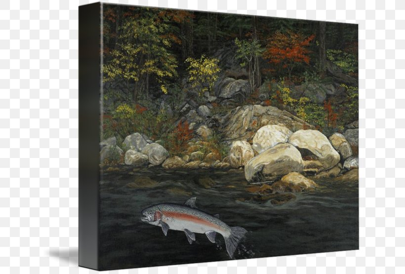 Painting Work Of Art Picture Frames Printing, PNG, 650x555px, Painting, Art, Canvas, Fauna, Fish Pond Download Free