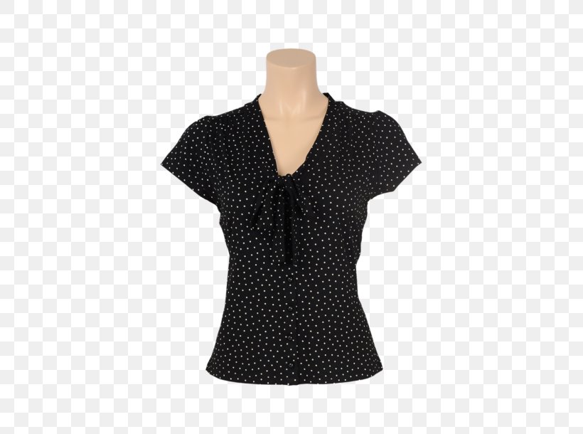Sleeve Polka Dot Shoulder Blouse Outerwear, PNG, 610x610px, Sleeve, Black, Black M, Blouse, Clothing Download Free
