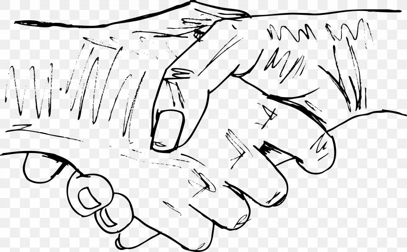 Handshake Sketch, PNG, 3000x1863px, Handshake, Area, Arm, Artwork, Black Download Free