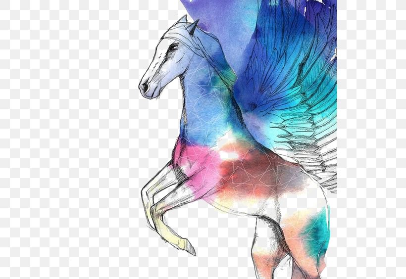 Horse Watercolor Painting Illustration, PNG, 564x564px, Horse, Art, Artist, Fictional Character, Horse Like Mammal Download Free