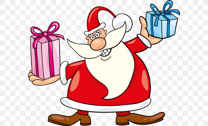 Santa Claus Christmas Gift Clip Art, PNG, 600x500px, Santa Claus, Animaatio, Area, Artwork, Cartoon Download Free