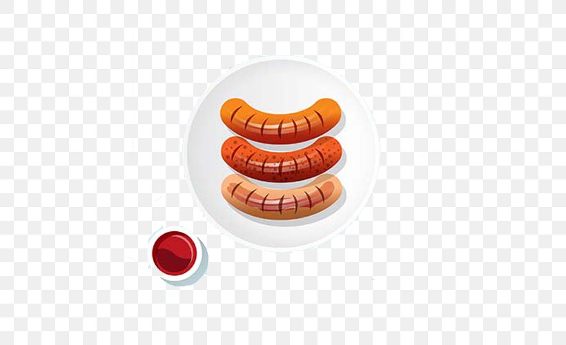 Hot Dog Fast Food Knackwurst Breakfast Sausage, PNG, 500x500px, Hot Dog, Bologna Sausage, Breakfast, Breakfast Sausage, Cartoon Download Free