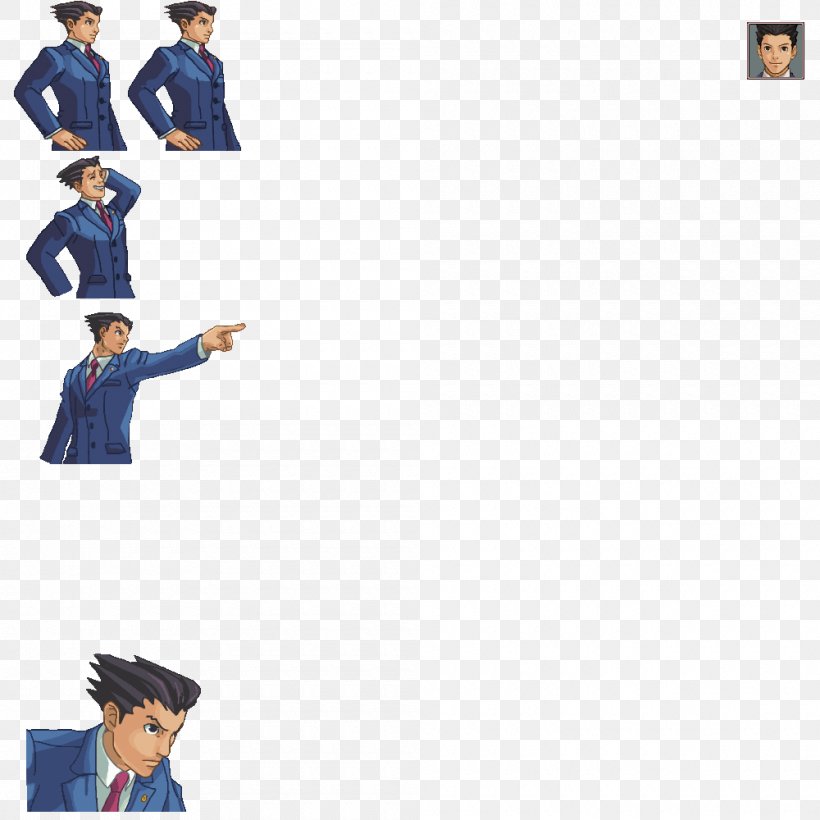 Apollo Justice: Ace Attorney Sprite Court Image Phoenix, PNG, 1000x1000px, Apollo Justice Ace Attorney, Ace Attorney, Behavior, Blue, Cartoon Download Free