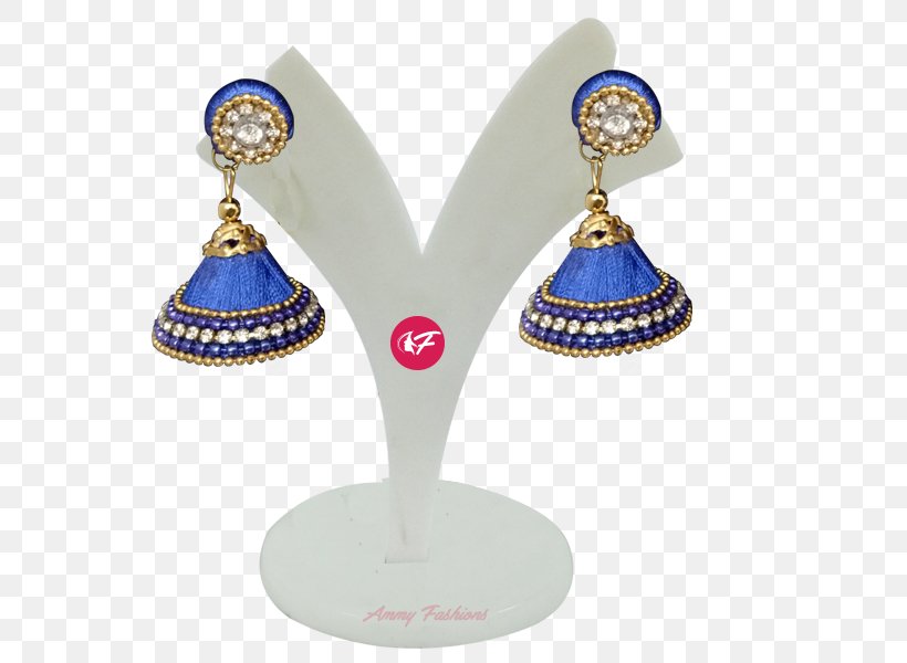 Earring Silk Thread Color Blue, PNG, 600x600px, Earring, Bead, Blue, Body Jewelry, Cobalt Blue Download Free