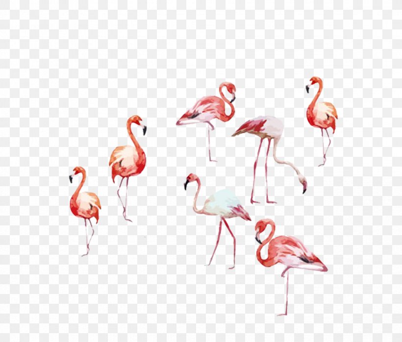 Flamingo Watercolor Painting Art Illustration, PNG, 2350x2001px, Flamingo, Art, Beak, Bird, Color Download Free