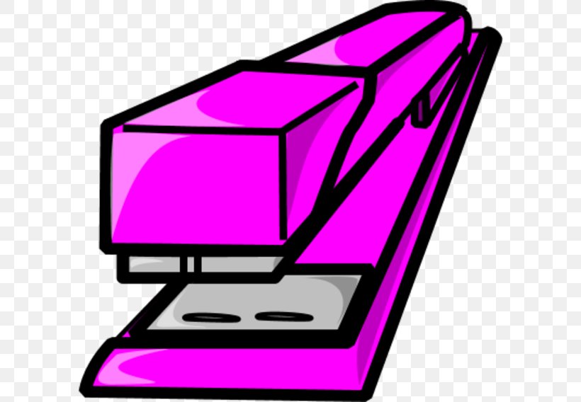 Paper Stapler Staple Removers Clip Art, PNG, 600x568px, Paper, Area, Hole Punch, Magenta, Office Download Free