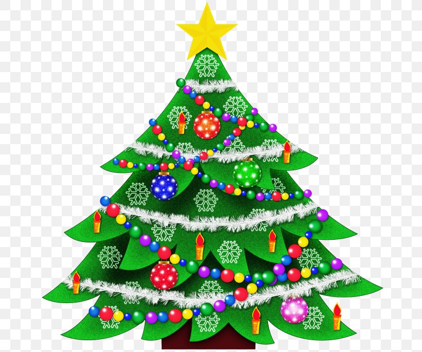 Transparent Christmas Tree Clipart Picture, PNG, 670x684px