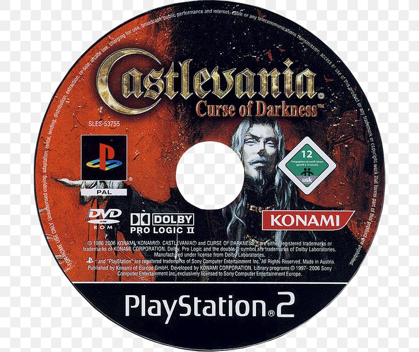 Castlevania: Curse Of Darkness PlayStation 2 Dracula Video Game STXE6FIN GR EUR, PNG, 688x688px, Castlevania Curse Of Darkness, Ayami Kojima, Castlevania, Com, Compact Disc Download Free