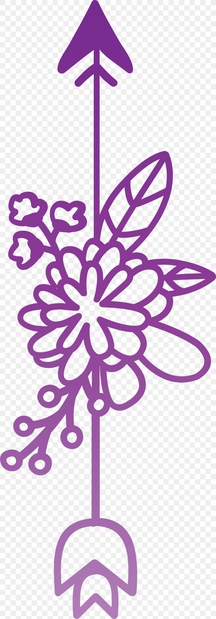 Boho Arrow Flower Arrow, PNG, 1046x2999px, Boho Arrow, Butterfly, Flower Arrow, Magenta, Pink Download Free