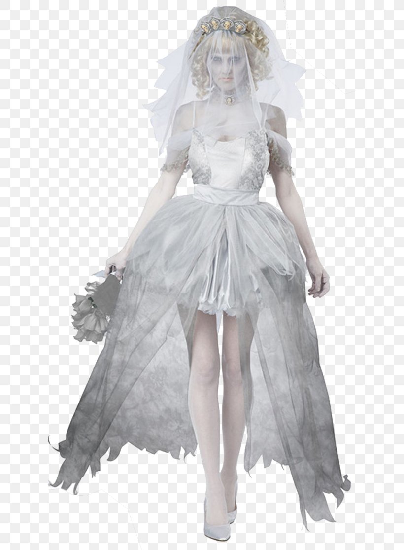 Costume Party Bride Ghost Dress, PNG, 624x1115px, Costume, Adult, Angel, Bride, Clothing Download Free