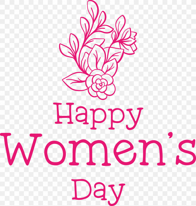 Happy Womens Day Womens Day, PNG, 2852x3000px, Happy Womens Day, Biology, Flower, Line, Logo Download Free