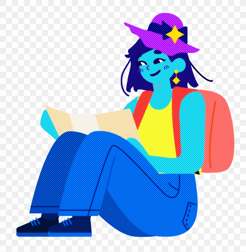 Sitting Sitting On Floor, PNG, 2435x2500px, Sitting, Cartoon, Character, Headgear, Sitting On Floor Download Free