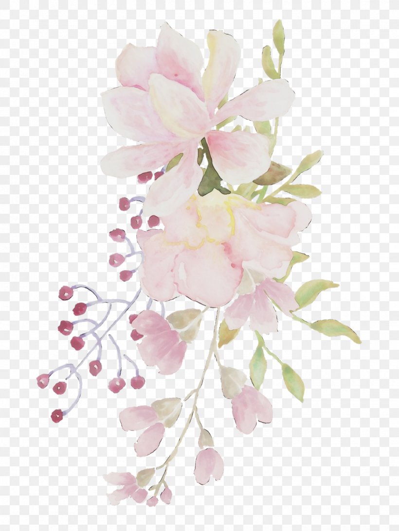 Sweet Pea Flower, PNG, 1350x1801px, Watercolor, Artificial Flower, Blossom, Branch, Cherry Blossom Download Free