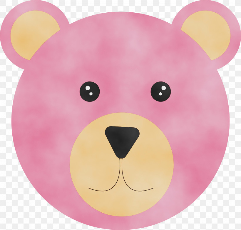 Teddy Bear, PNG, 3000x2862px, Russia Elements, Bears, Paint, Pink M, Snout Download Free