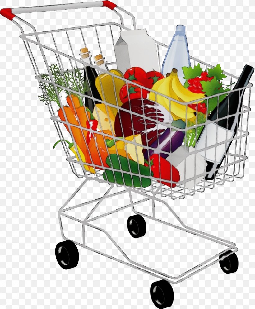 Shopping Cart, PNG, 843x1020px, Watercolor, Cart, Paint, Plastic, Shopping Download Free
