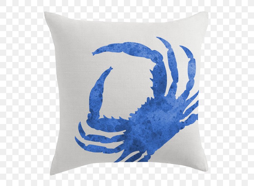 Throw Pillows Cushion Kitchen Sea, PNG, 600x600px, Pillow, Artistic Rendering, Cobalt Blue, Color, Cushion Download Free