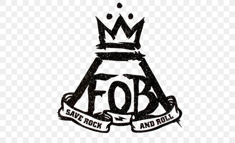 Fall Out Boy Save Rock And Roll Logo Immortals Song, PNG, 500x500px, Fall Out Boy, Black, Black And White, Brand, Brendon Urie Download Free
