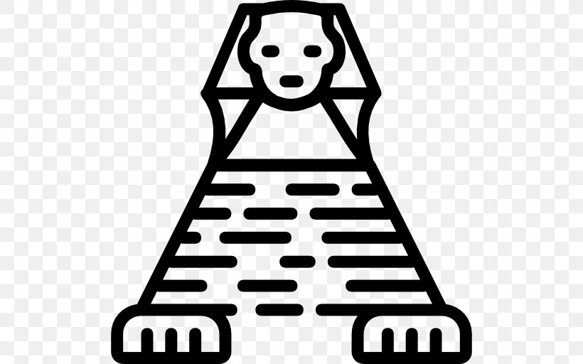 Great Sphinx Of Giza Great Pyramid Of Giza Clip Art, PNG, 512x512px, Great Sphinx Of Giza, Area, Black And White, Building, Egypt Download Free