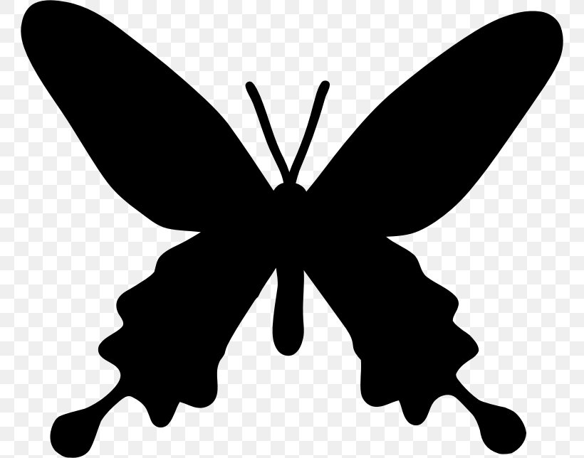 Butterfly Stencil Silhouette Drawing, PNG, 762x644px, Butterfly, Arthropod, Black And White, Brush Footed Butterfly, Craft Download Free