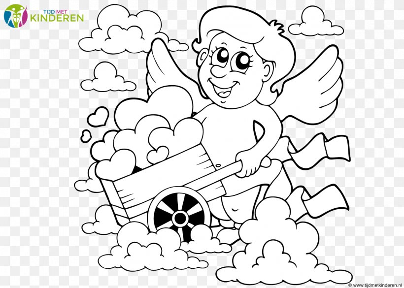 Coloring Book Cupid, PNG, 1279x913px, Watercolor, Cartoon, Flower, Frame, Heart Download Free