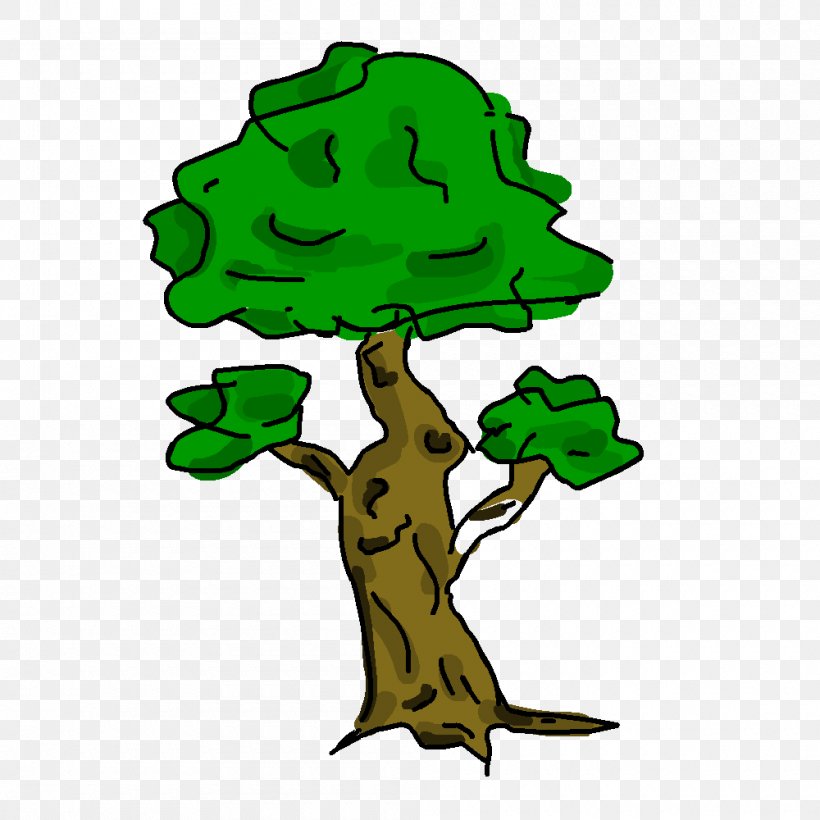 Drawing Tree Cartoon Clip Art, PNG, 1000x1000px, Drawing, Amphibian, Artwork, Cartoon, Character Download Free