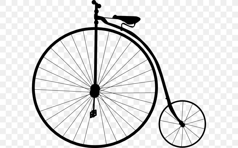 History Of The Bicycle Penny-farthing Cycling Clip Art, PNG, 600x508px, Bicycle, Area, Bicycle Accessory, Bicycle Drivetrain Part, Bicycle Frame Download Free