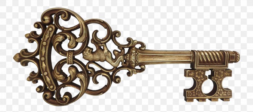 Skeleton Key Door Lock Brass, PNG, 2962x1314px, Skeleton Key, Body Jewelry, Brass, Bronze, Chairish Download Free