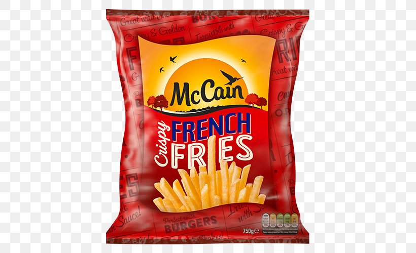 French Fries Potato Wedges Hash Browns Fried Sweet Potato McCain Foods, PNG, 500x500px, French Fries, Condiment, Convenience Food, Cooking, Cuisine Download Free