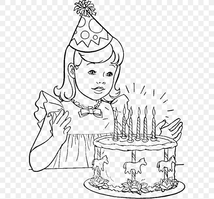 Birthday Cake Coloring Book Party Happy Birthday To You, PNG, 600x762px, Watercolor, Cartoon, Flower, Frame, Heart Download Free