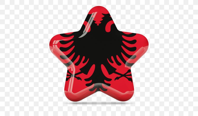 Flag Of Albania Double-headed Eagle Coat Of Arms Of Albania, PNG, 640x480px, Albania, Clothing, Coat Of Arms Of Albania, Doubleheaded Eagle, Flag Download Free