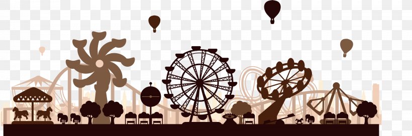 Amusement Park Roller Coaster Traveling Carnival, PNG, 3444x1142px, Amusement Park, Brand, Carousel, Creative Market, Decor Download Free