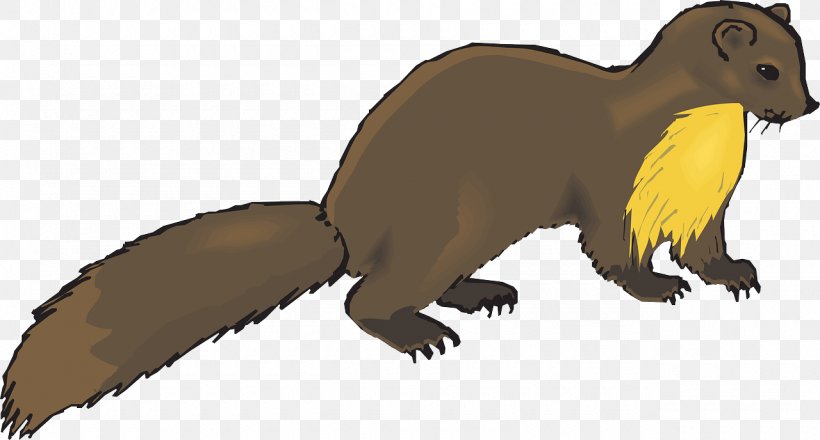 European Pine Marten Weasel Otter Mink Clip Art, PNG, 1280x688px, European Pine Marten, Beak, Carnivoran, Cartoon, Drawing Download Free