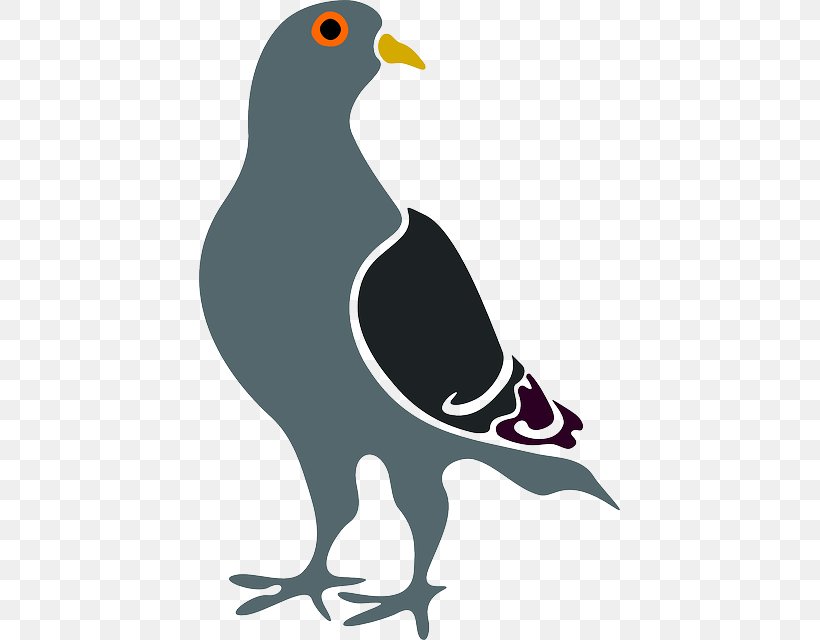Homing Pigeon Columbidae Bird Clip Art Vector Graphics, PNG, 421x640px, Homing Pigeon, Artwork, Beak, Bird, Black And White Download Free