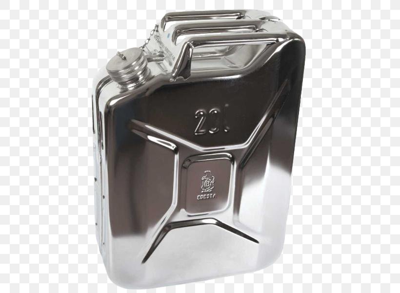 Jerrycan Stainless Steel Tin Can Fuel, PNG, 600x600px, Jerrycan, Aluminum Can, Bottle, Chrome Plating, Container Download Free