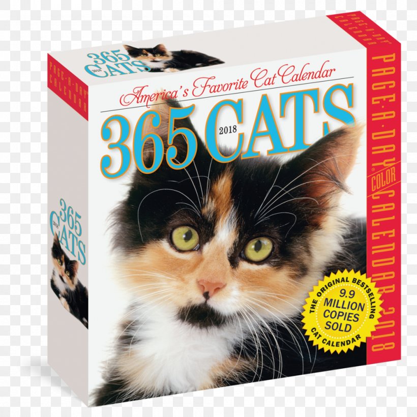 365 Cats Page-A-Day Calendar 2018 Himalayan Cat 0 Cat Page-A-Day Gallery Calendar 2018, PNG, 1000x1000px, 365day Calendar, 2018, 2019, Calendar, Cat Download Free