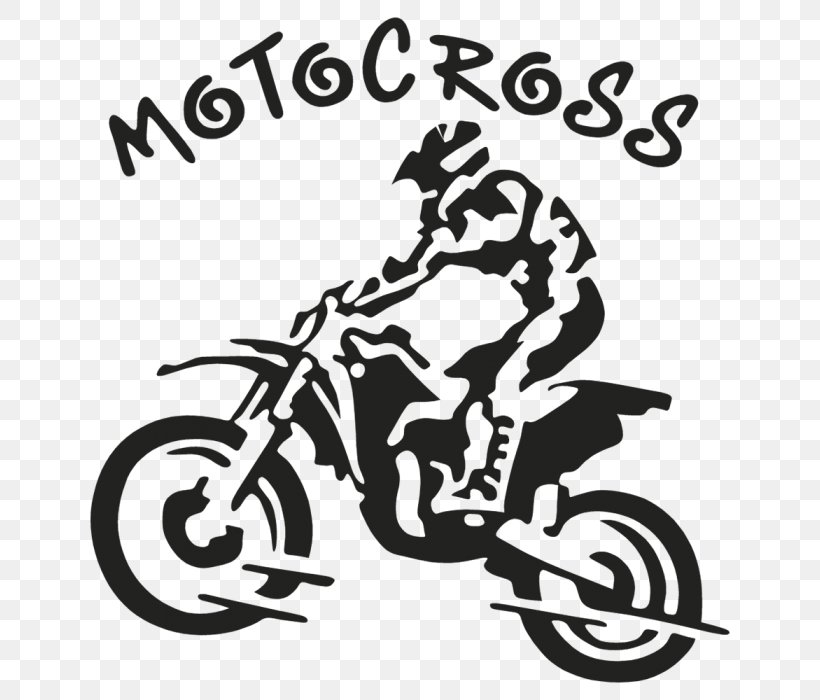 Motocross Motorcycle Drawing Sport Sticker, PNG, 674x700px, Motocross, Art, Artwork, Bicycle, Black And White Download Free