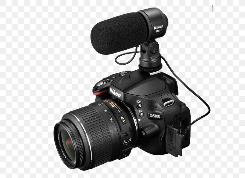 Nikon D5100 Microphone Nikon D3200 Nikon ME-1 Digital SLR, PNG, 700x595px, Nikon D5100, Audio, Audio Equipment, Camera, Camera Accessory Download Free