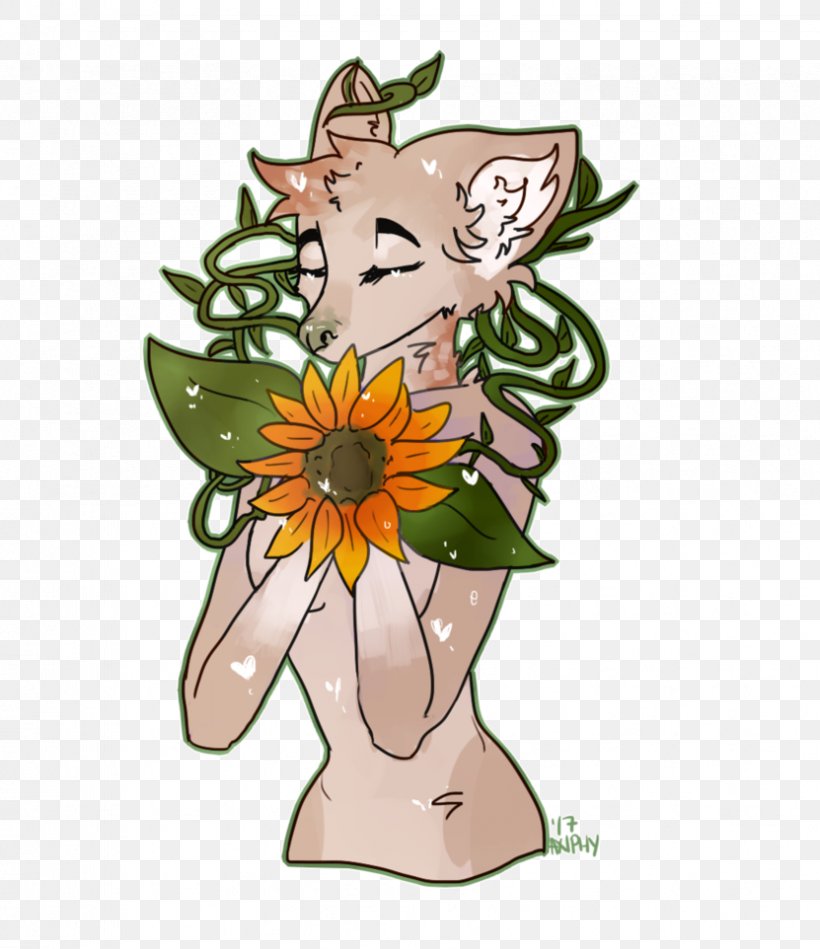 Floral Design Cat Sunflower M Dog Clip Art, PNG, 831x962px, Floral Design, Art, Canidae, Carnivoran, Cartoon Download Free