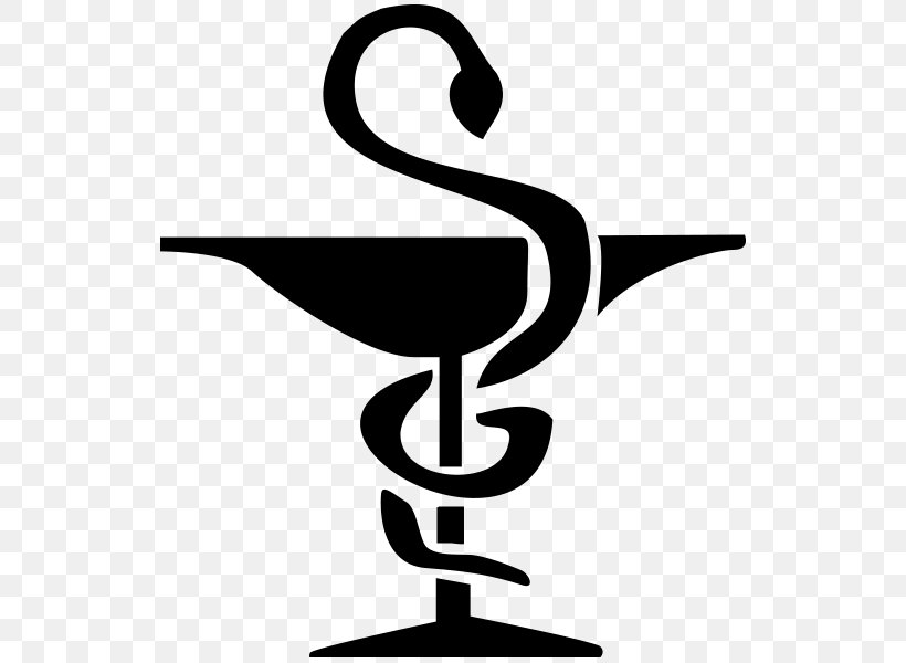 Pharmacy Bowl Of Hygieia Staff Of Hermes Medicine Pharmacist, PNG, 600x600px, Pharmacy, Artwork, Beak, Black And White, Bowl Of Hygieia Download Free