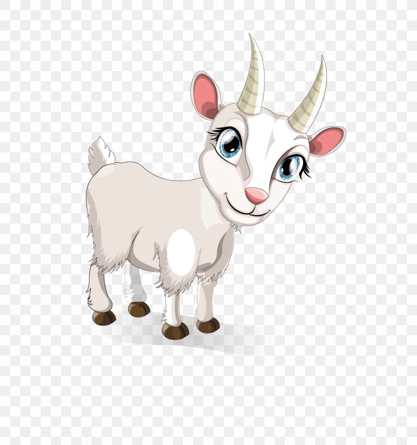 Goat Sheep Cartoon Illustration, PNG, 1358x1451px, Goat, Animation, Antelope, Cattle Like Mammal, Cow Goat Family Download Free