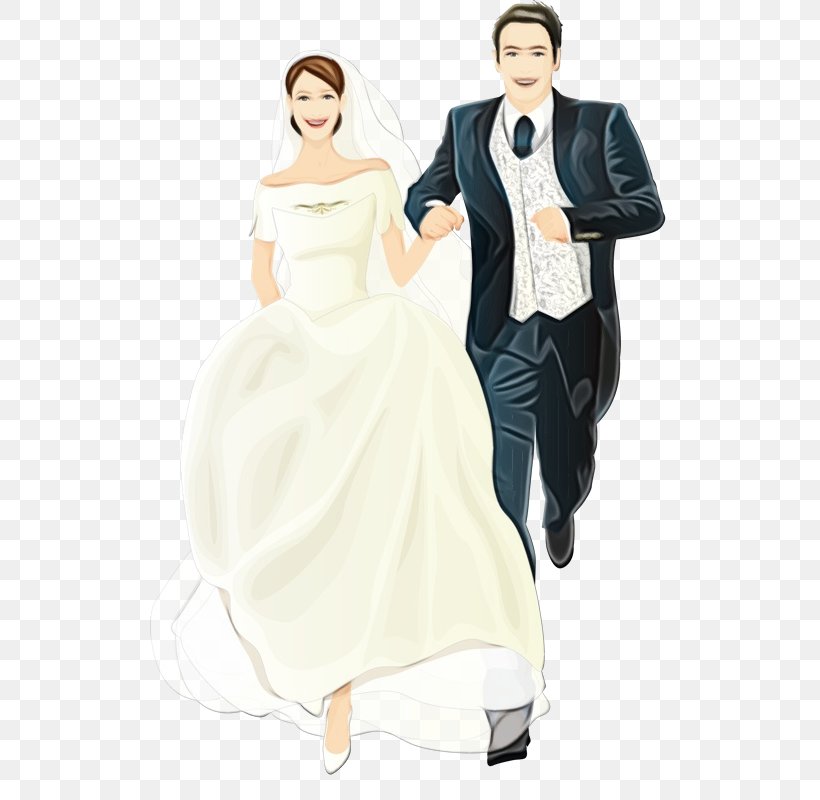 Bride And Groom, PNG, 519x800px, Wedding Invitation, Beige, Black Hair, Bride, Bridegroom Download Free