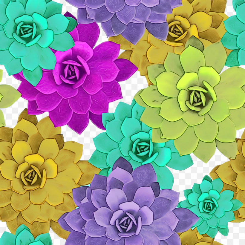 Floral Design, PNG, 1440x1440px, Watercolor, Dahlia, Floral Design, Paint, Purple Download Free