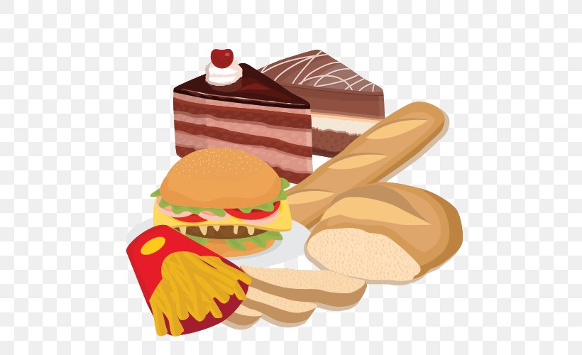 Frozen Food Cartoon, PNG, 500x500px, Fast Food, Baked Goods, Cake, Chocolate, Cuisine Download Free